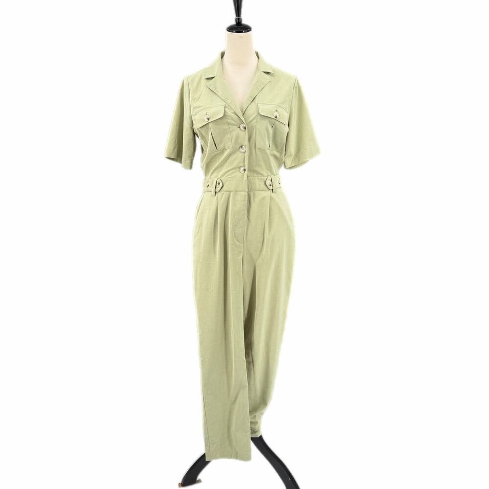 Anthropologie Greylin Green Casual Utility Streetwear Lightweight Chic Jumpsuit